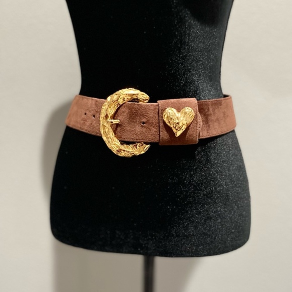 French Herve Masson Paris Suede Belt